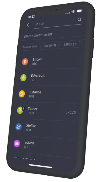 HASHWallet Manager add crypto assets